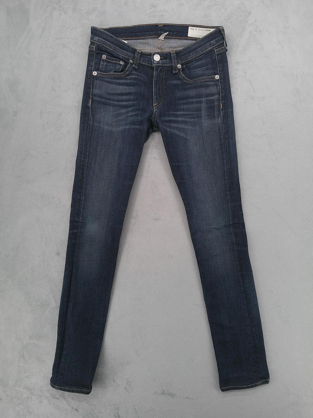 Rag & Bone Jeans Womens Size 25 Blue Skinny Dark Wash‎ Low Rise Preppy Retro